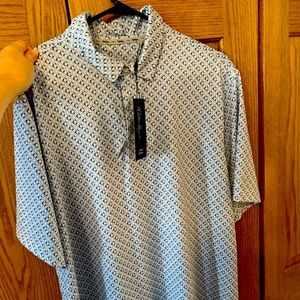 Walter Hagen golf polo. Size L. Color blue and white